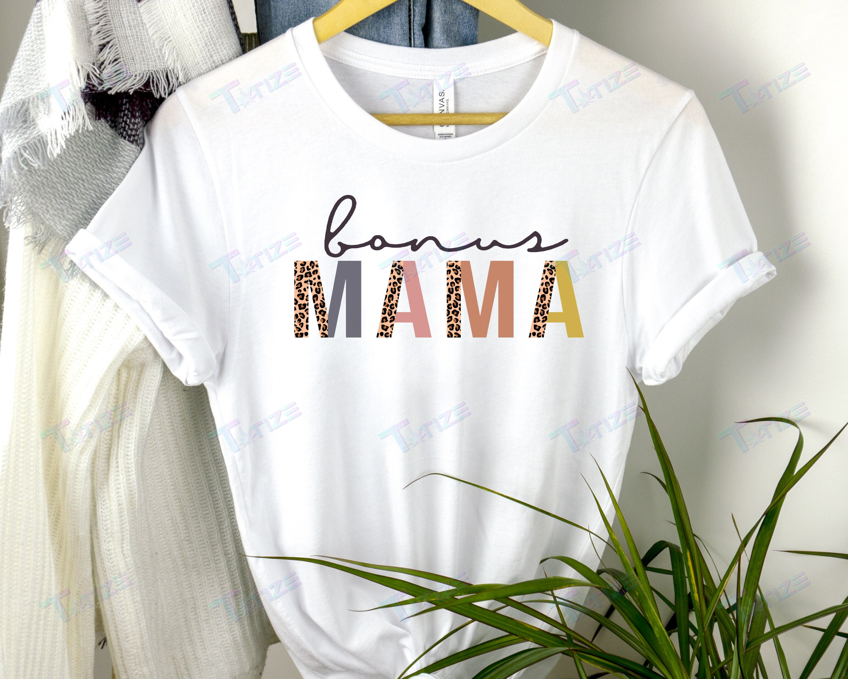 Bonus Mama Leopard Graphic Unisex T Shirt, Sweatshirt, Hoodie Size S – 5Xl