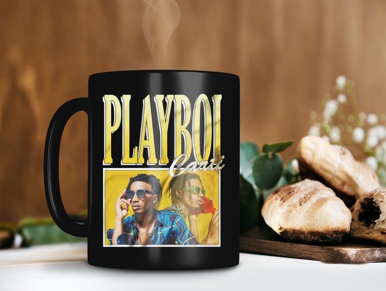 Black Mug Playboi Carti Rapper Mug Jordan Terrell Carter Mug Rap Hip Hop Mug Retro Vintage Mug Premium Sublime Ceramic Coffee Mug H99