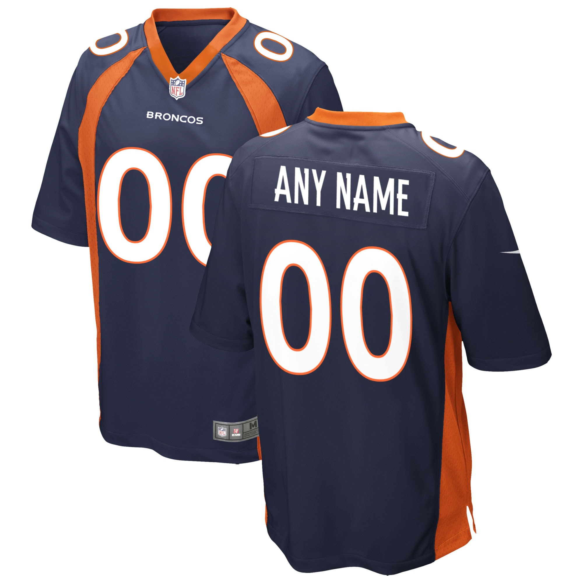 Denver Broncos Alternate Custom Game Jersey – Navy