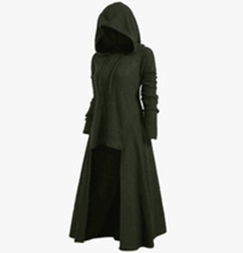 Spring Autumn Long Black Gothic Dress Women’s Hooded Punk Clothing Style Plus Size Knitted Dresses For Women Winter 2020 4XL 5XL alx