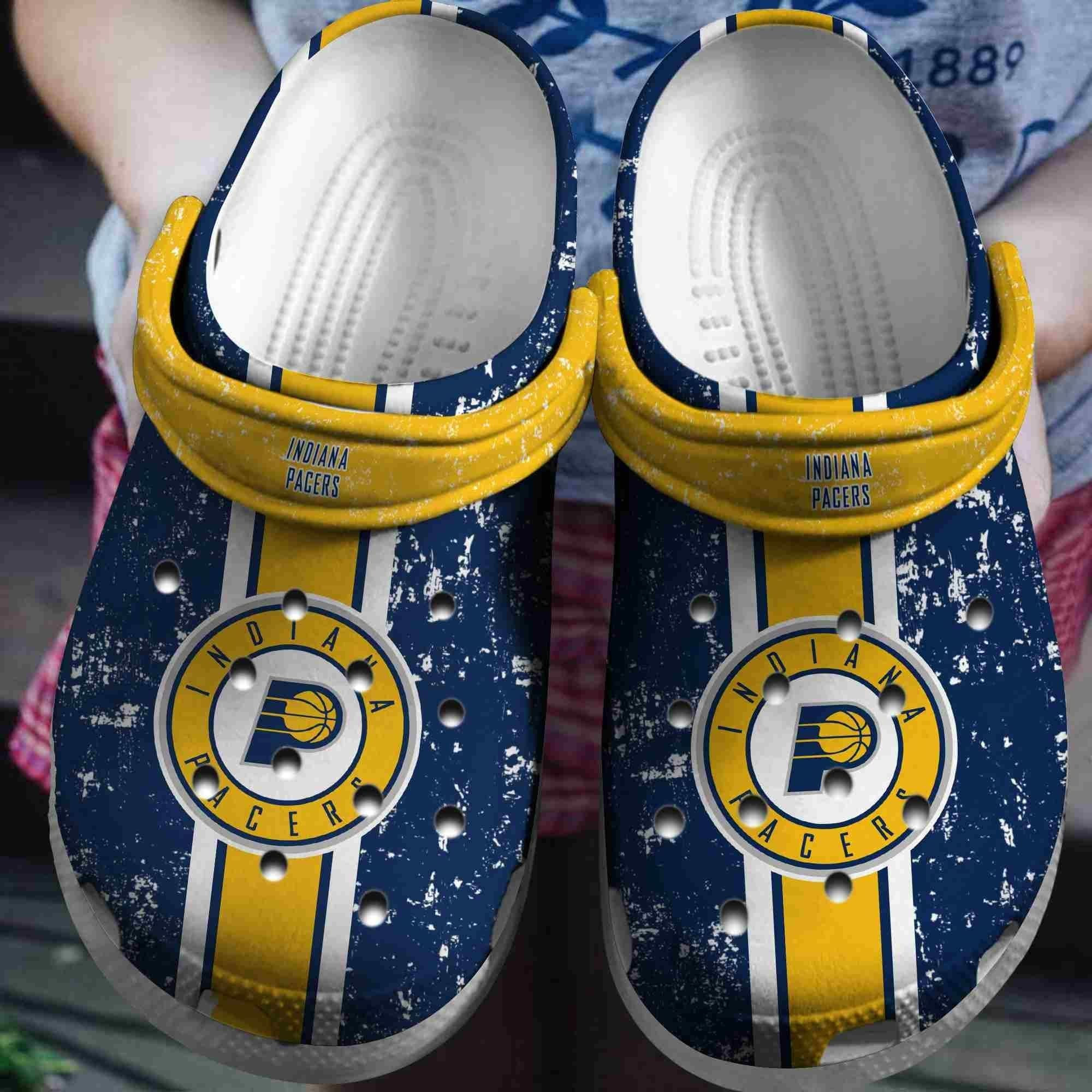 Indiana Pacers Basketball Club Clogs Crocss Comfortable Crocband Shoes For Men Women