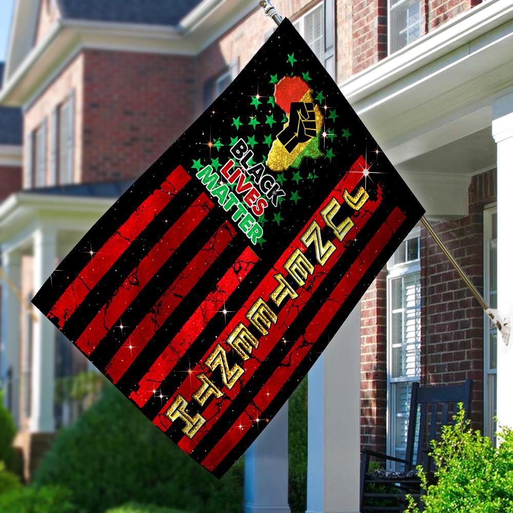 Juneteenth Black Lives Matter Pride African American Printing Flag, Garden Flag, House Flag, Yard Flag, Outdoor Flag Decor