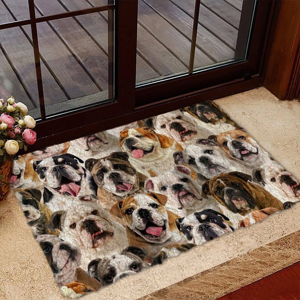 Tmarc Tee A Bunch Of English/British Bulldogs Doormat