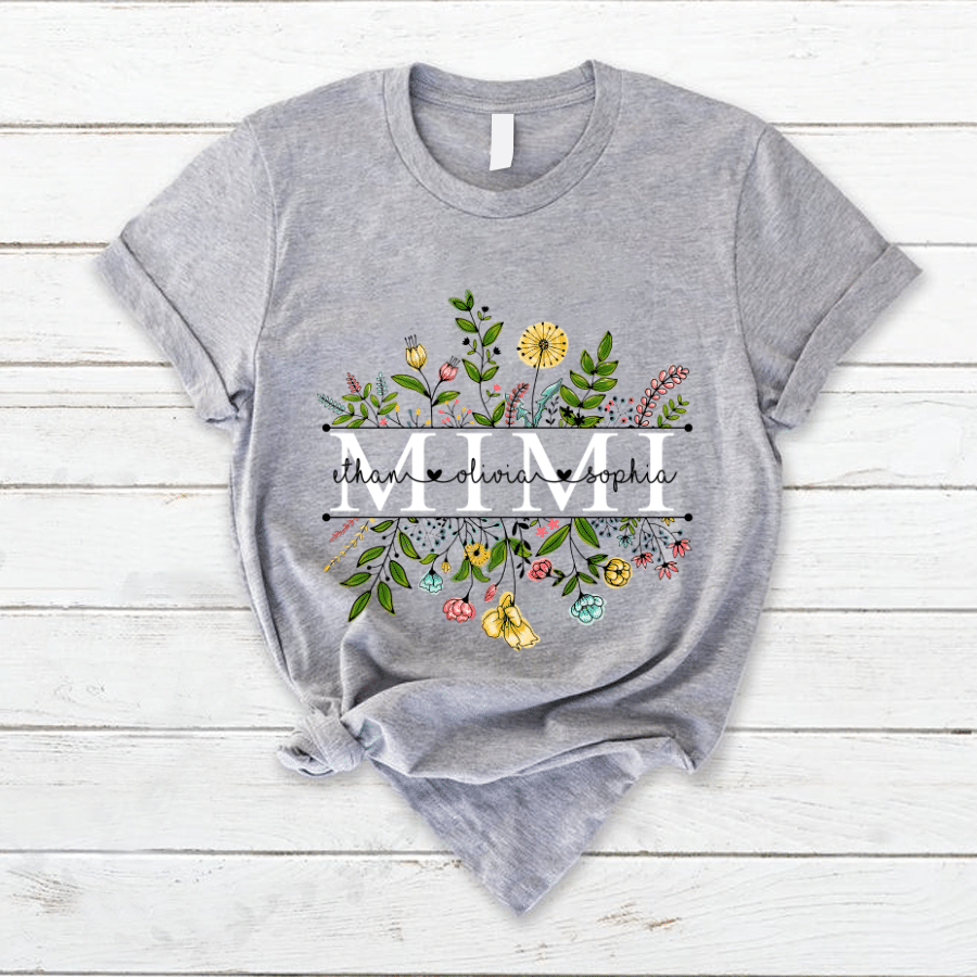 Wildflowers Mimi And Grandkids T Shirt