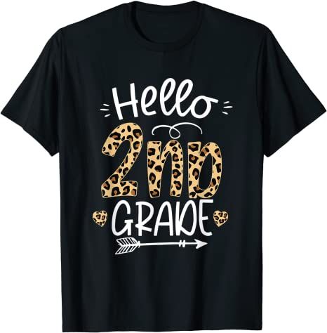 Back To School 2021 – Hello 2Nd Grade Leopard Teacher Students Youth Shirt Adult Shirt