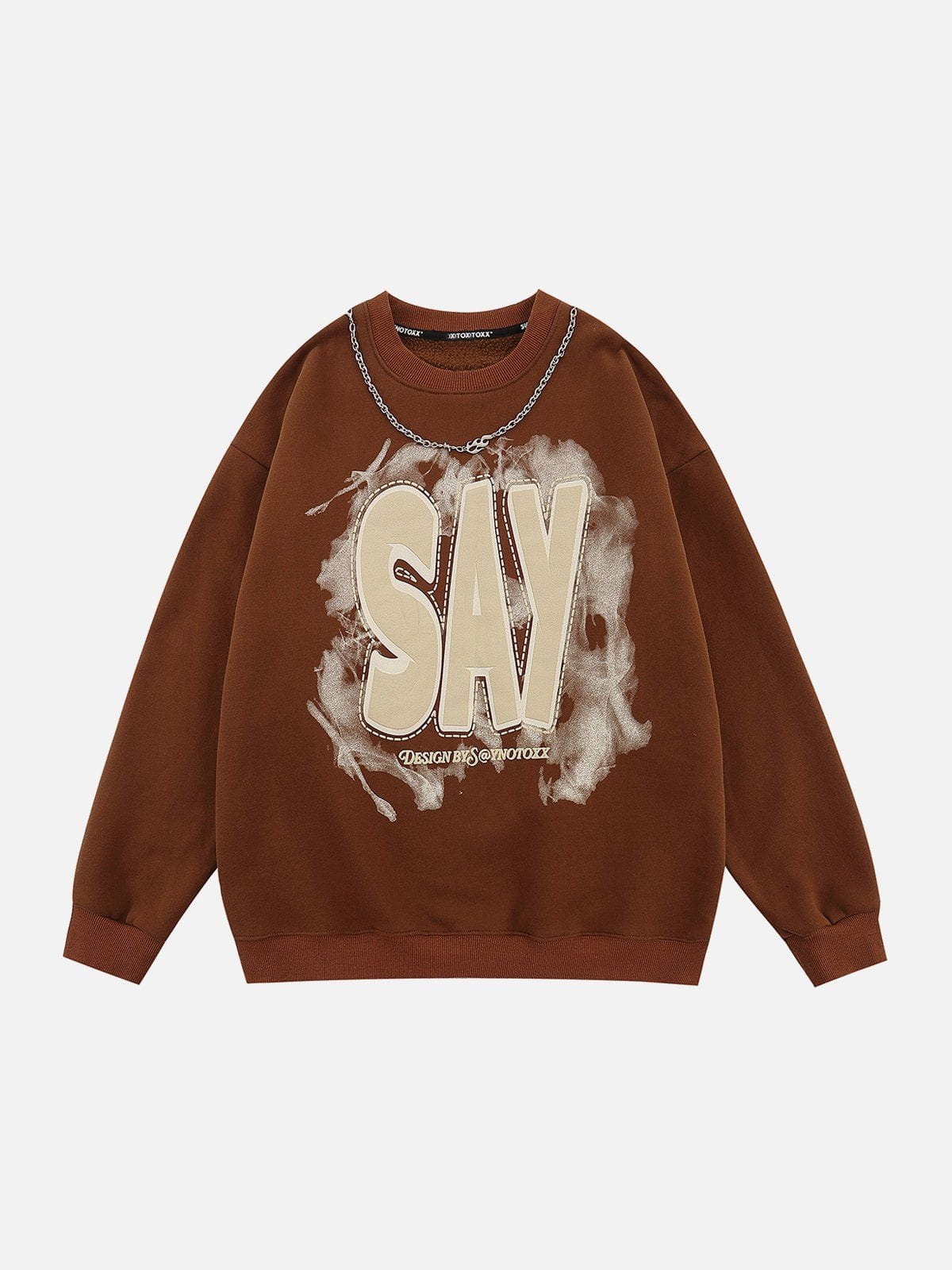 Talishko™ – Say Print Chain Sweatshirt