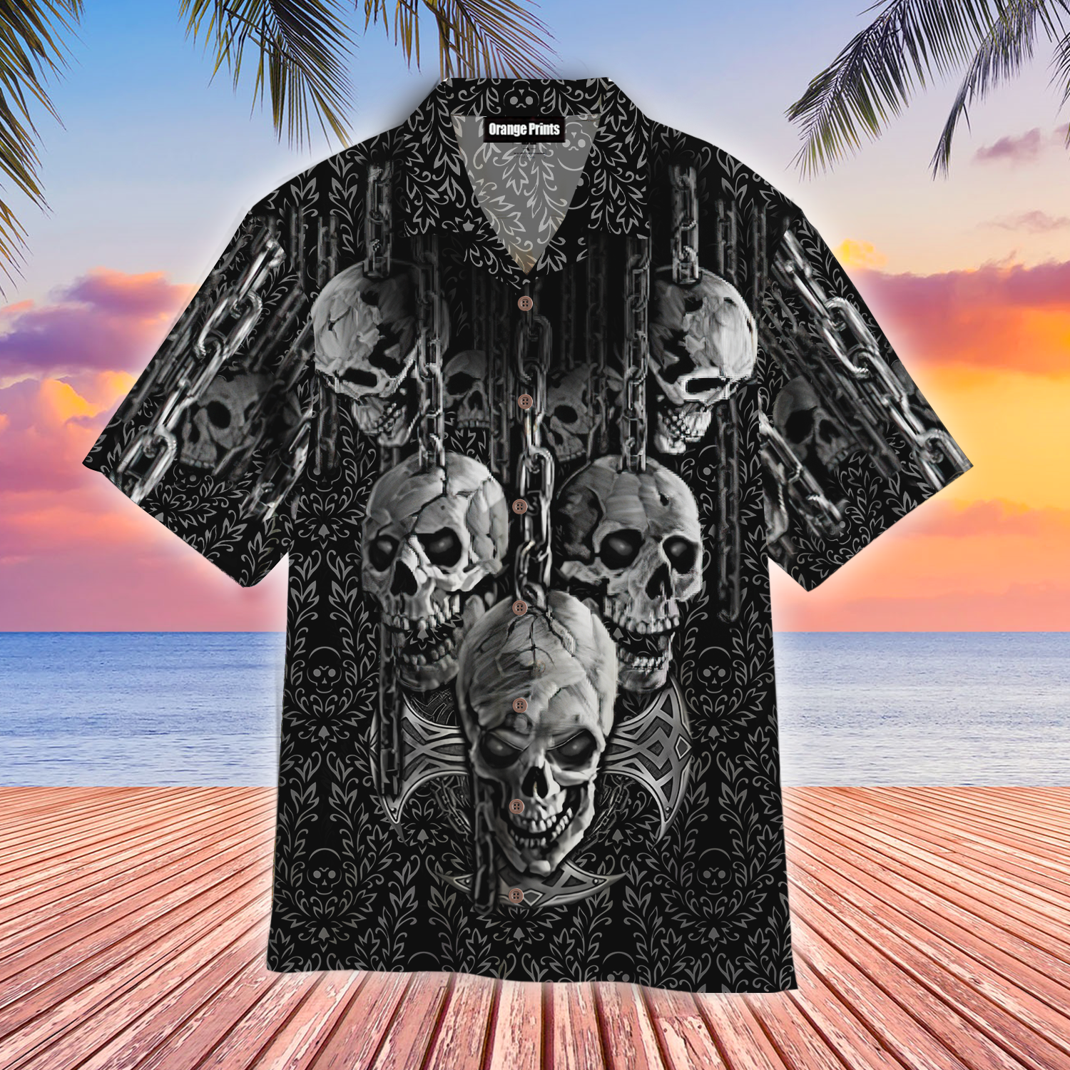 Dark Art Skull Hawaii Shirt For Men Women Adult Ha24730