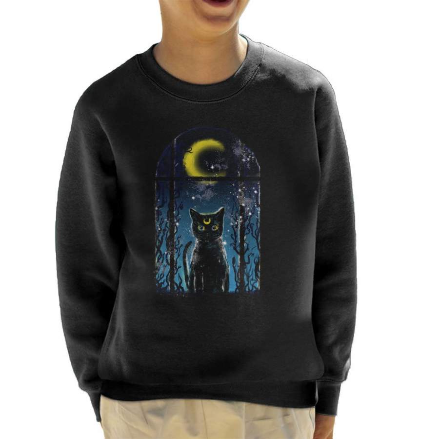 Sailor Moon Moon Visitor Luna Kid’s Sweatshirt