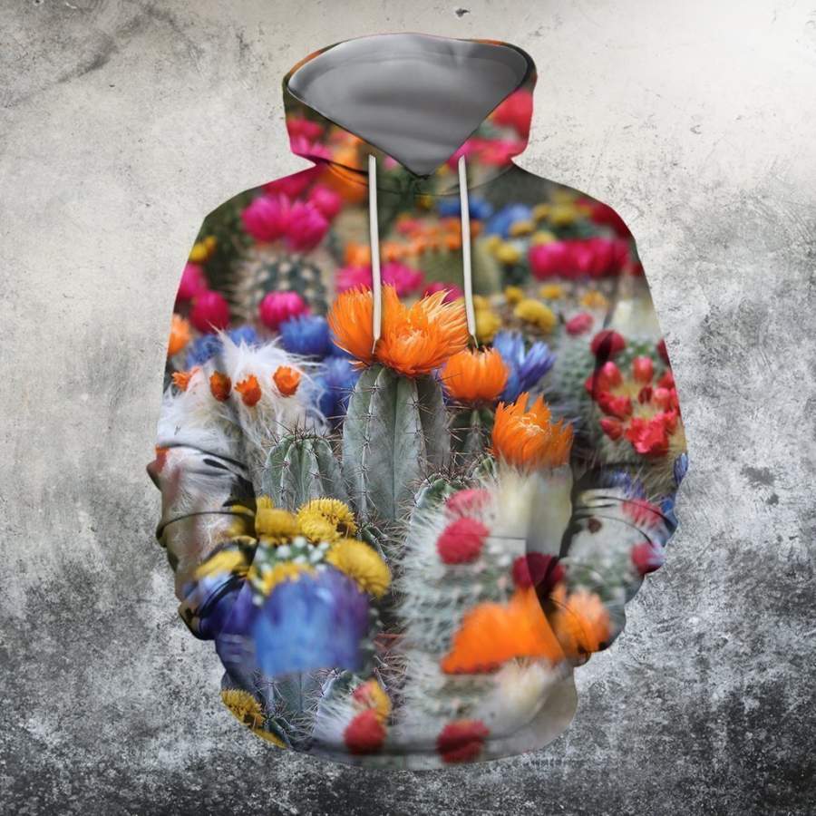 3D All Over Printed Beautiful Flower Cactus Shirts