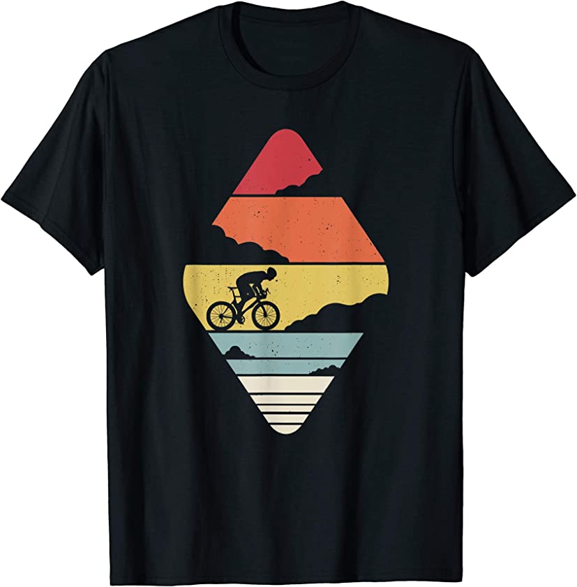 Vintage Road Bike T-Shirt Retro Sunset Racer Bicycle T-Shirt