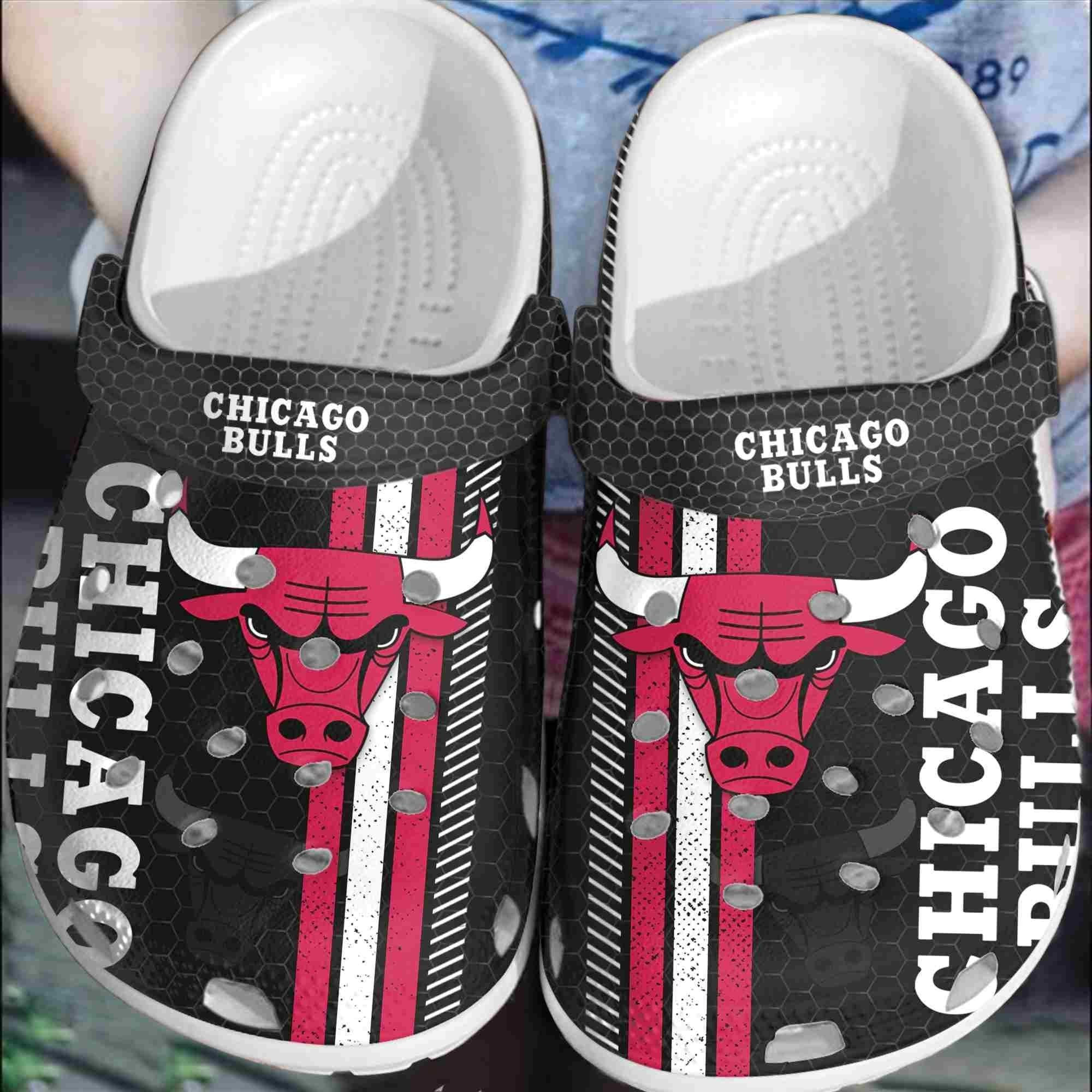 Chicago Bulls Basketball Club Crocband Crocss Clogs Comfortable Shoes For Men Women