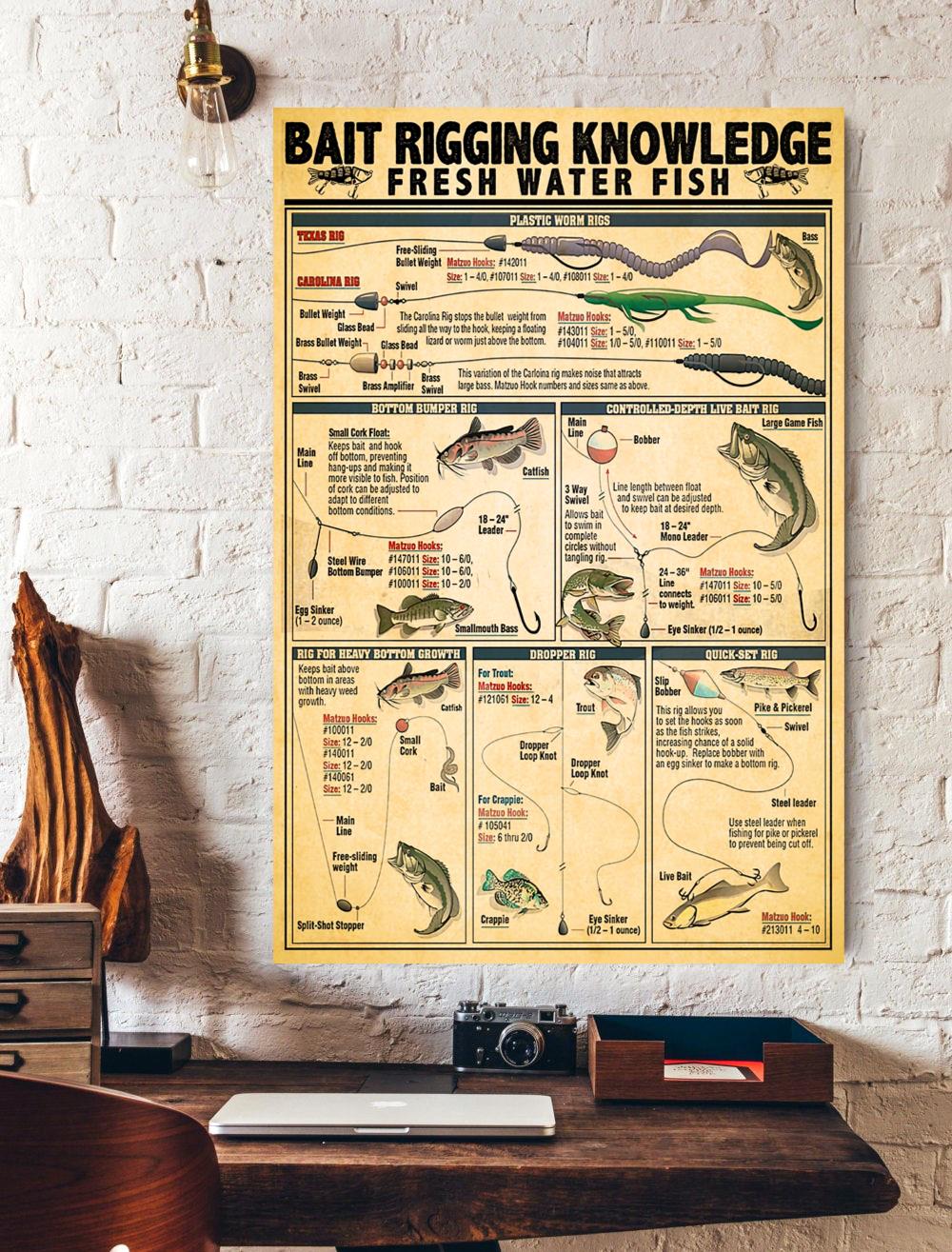 Bait Rigging Knowledge Fresh Water Fish Vertical Poster