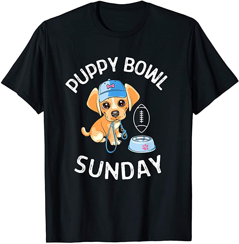 Puppy Bowl Sunday Funny Football T-Shirt