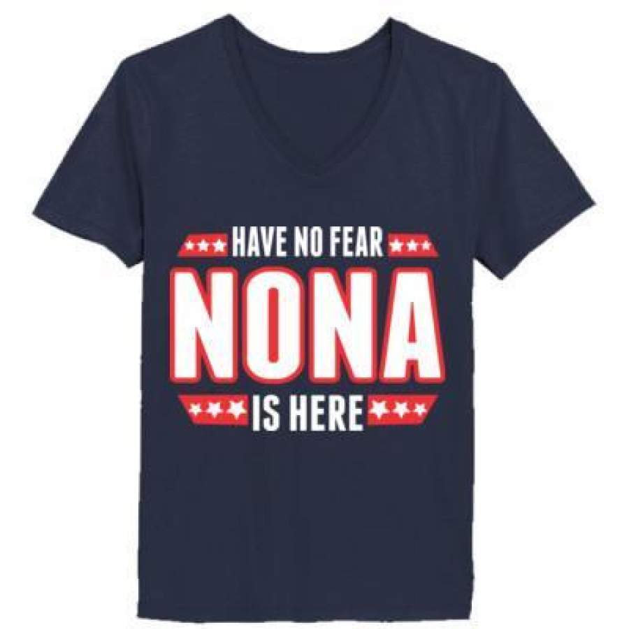 AGR Have No Fear Nona Is Here – Ladies’ V-Neck T-Shirt