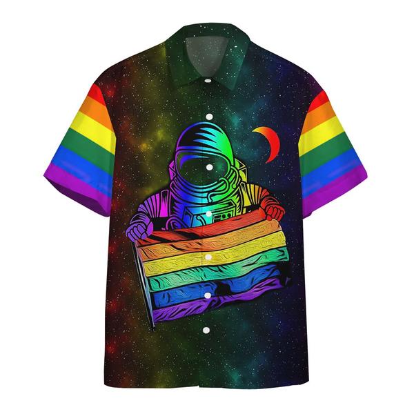 Lgbt Pride Astronaut Style Limited Hawaiian Shirt