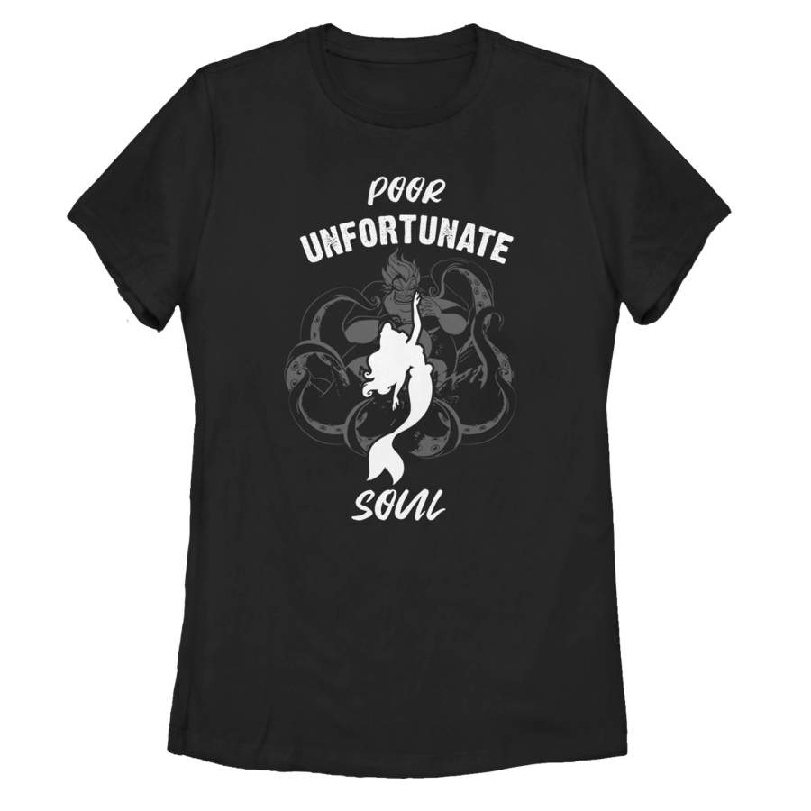 The Little Mermaid Women’s Unfortunate Soul Silhouette  T Shirt