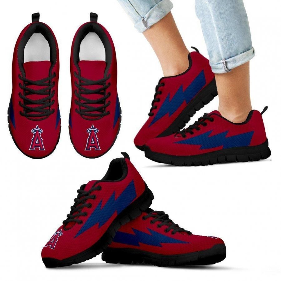 Colorful Los Angeles Angels Sneakers Thunder Lightning Amazing Logo #577