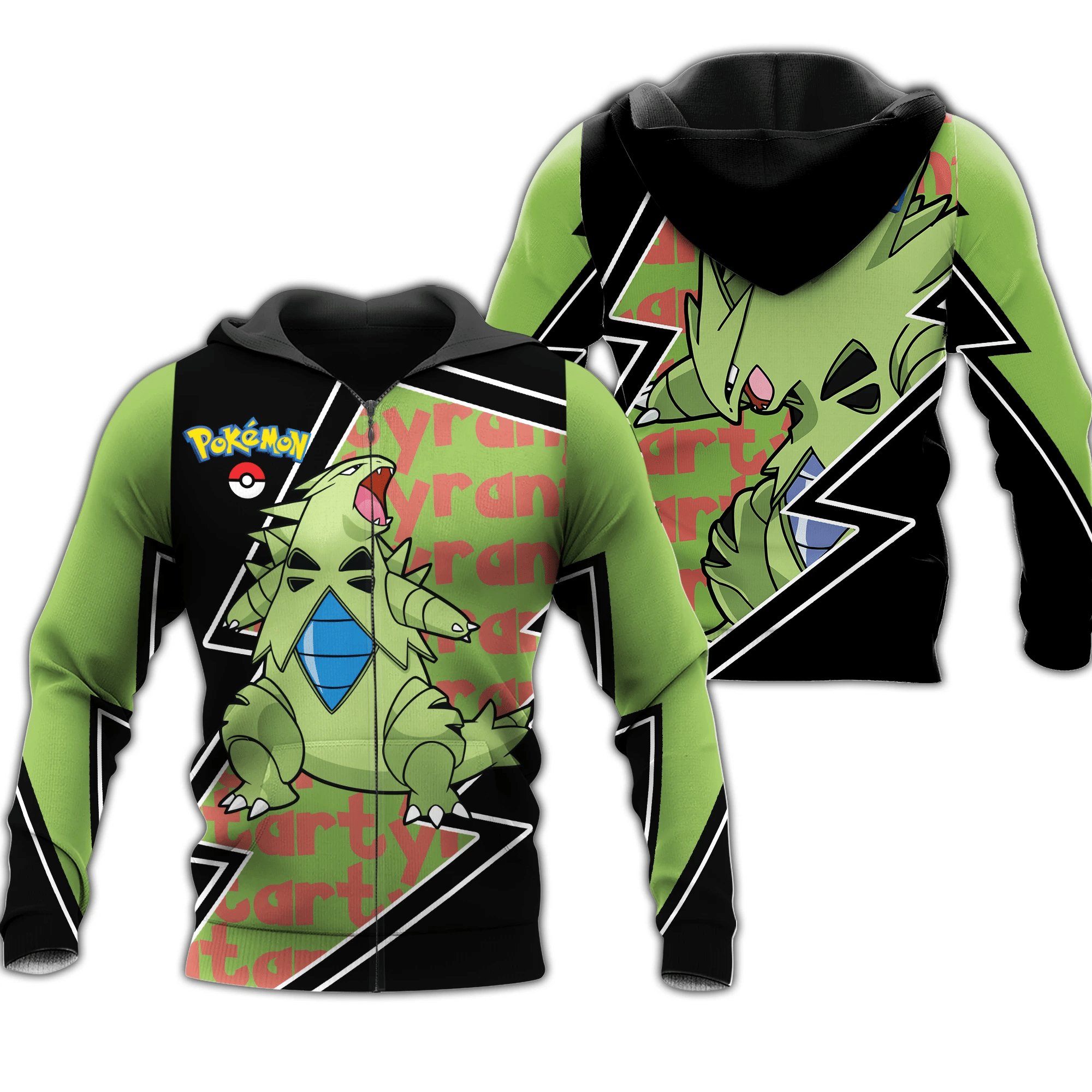 Tyranitar Zip Hoodie Costume Pokemon Shirt Fan Gift Idea Va06 Unisex Men Women