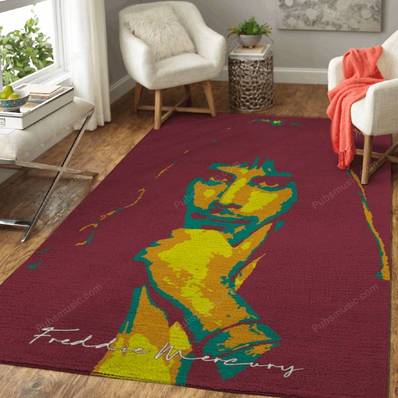 Freddie Mercury Pop Art2 – Music Pop Art Area Rug Carpet