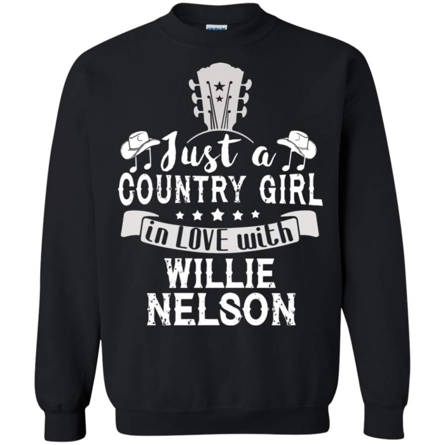 AGR Just A Country Girl In Love With Willie Nelson Sweatshirt