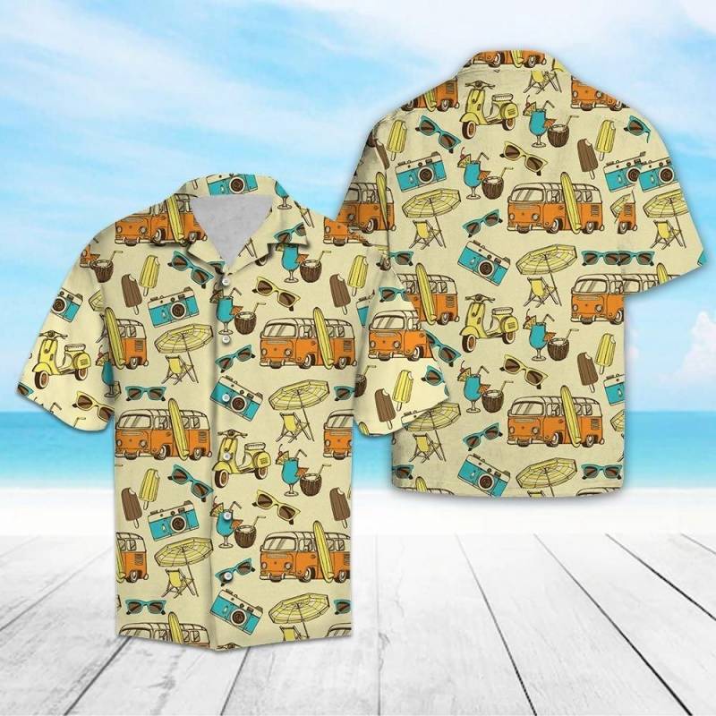 Artsyhomes Retro Summer Vacation Hawaiian Ha108863