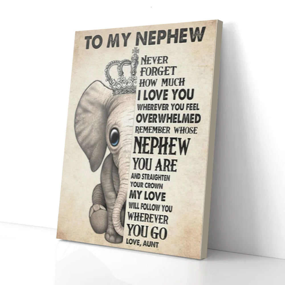 Bestieship To My Nephew Aunt Elephant Canvas Prints