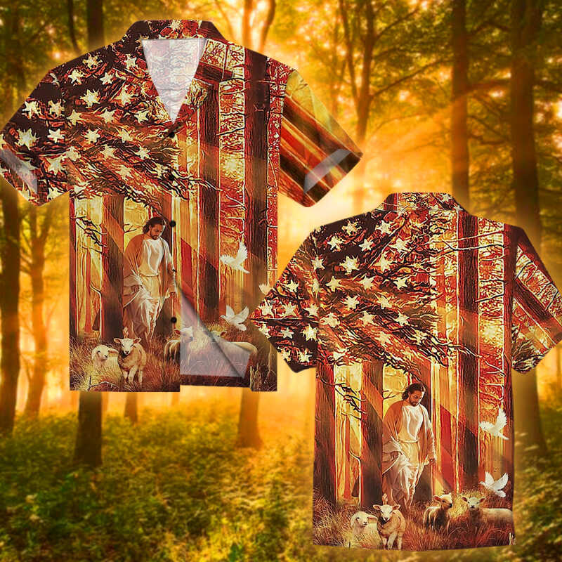 God Flag America Aop Hawaiin Shirt Ha74117