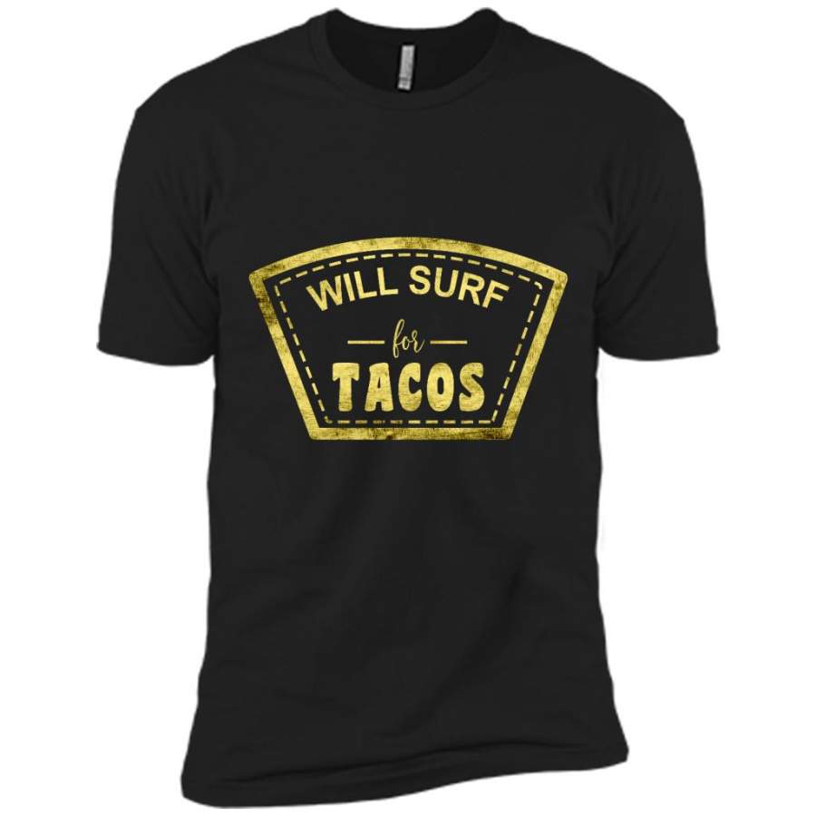 Will Surf For Tacos B – Canvas Unisex USA Shirt