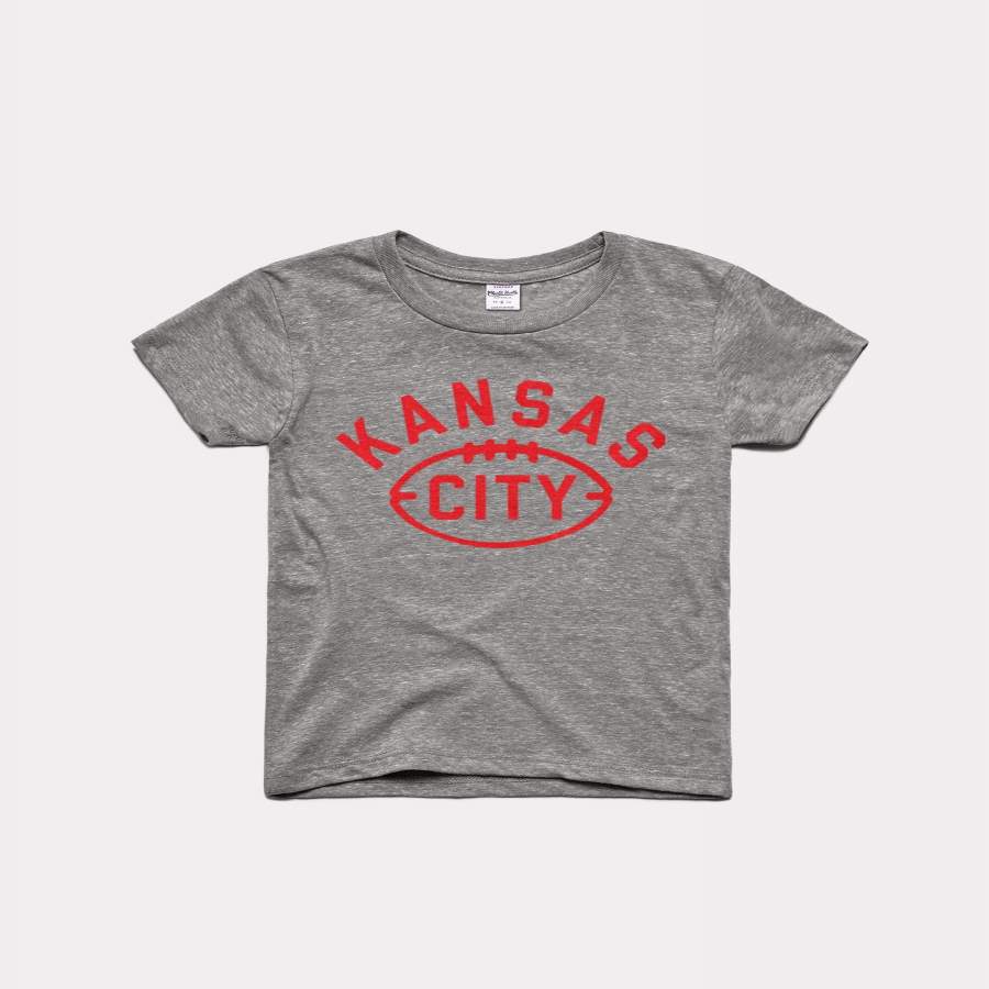 Kids Kansas City Football Vintage Grey Arrowhead T-Shirt