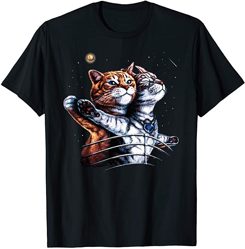 Retro Titanic Cat Kitten Lover Funny Vintage Tees Summer T-Shirt