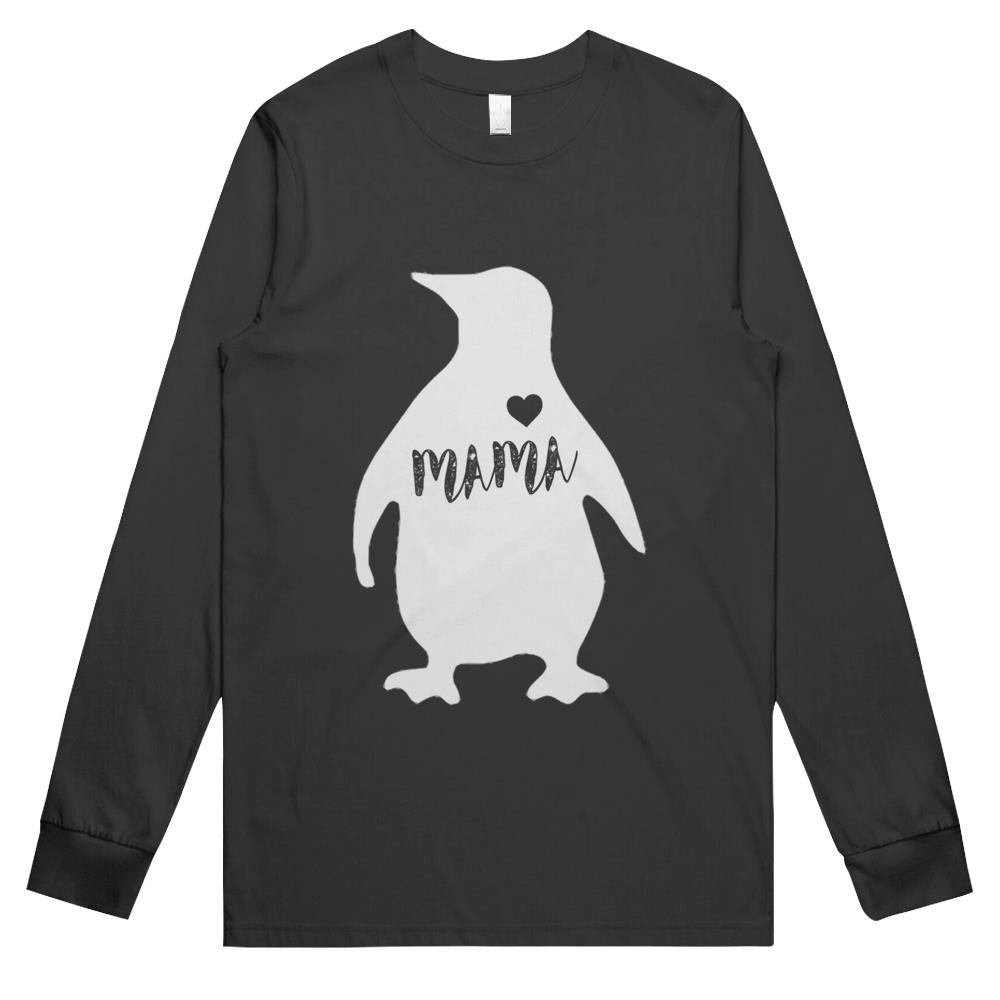 Mama Penguin Shirt – Cute Mothers Day  For Mom Long Sleeve T Shirts