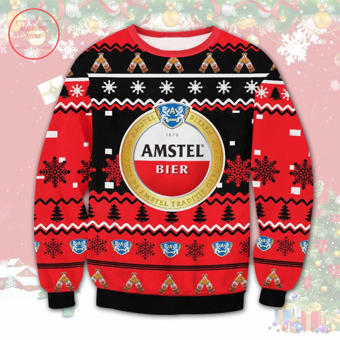 Amstel Bier Ugly Christmas Sweater T-Shirt