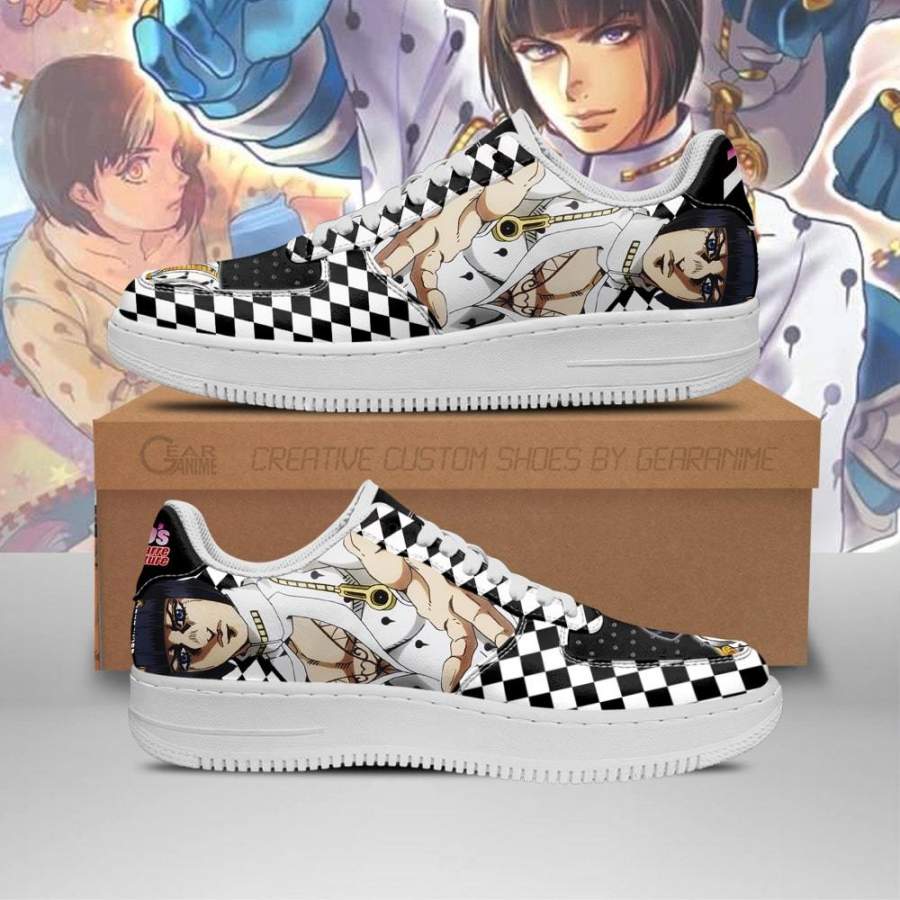 Bruno Bucciarati Air Sneakers JoJo Anime Shoes Fan Gift Idea PT06