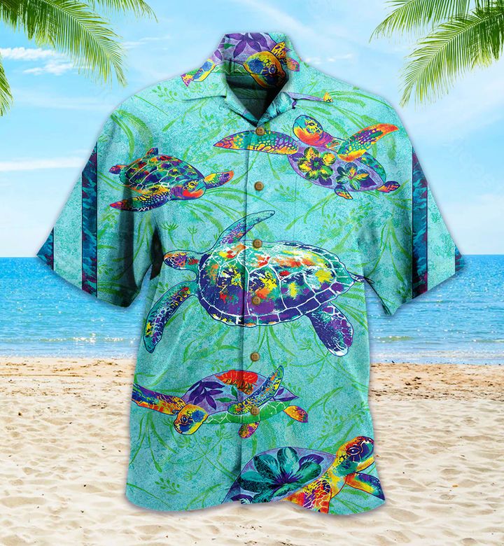 Turtle Blue Green Hawaii Shirt Ha2397