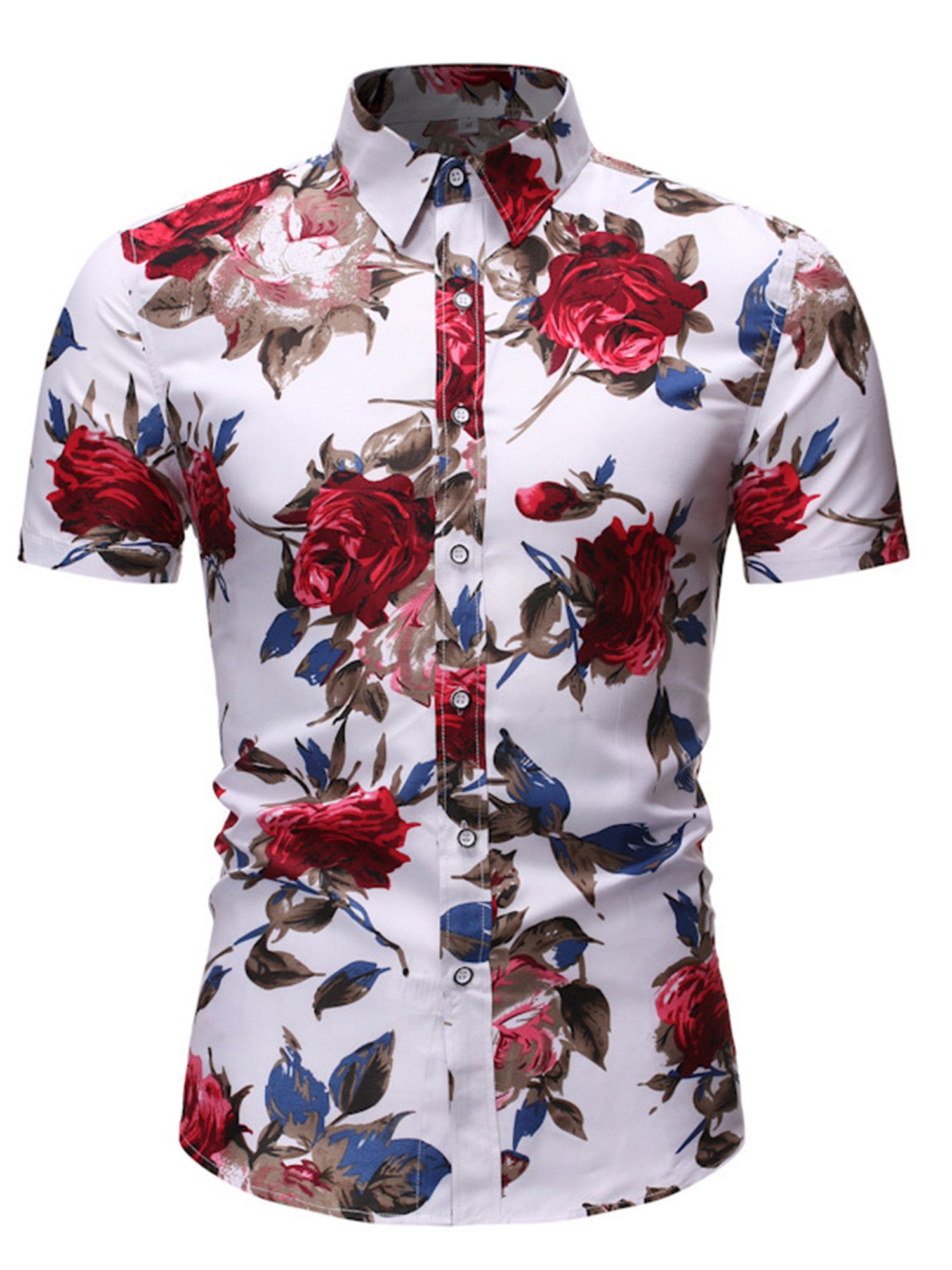 Rose White Unique Design Hawaii Shirt Ha53634