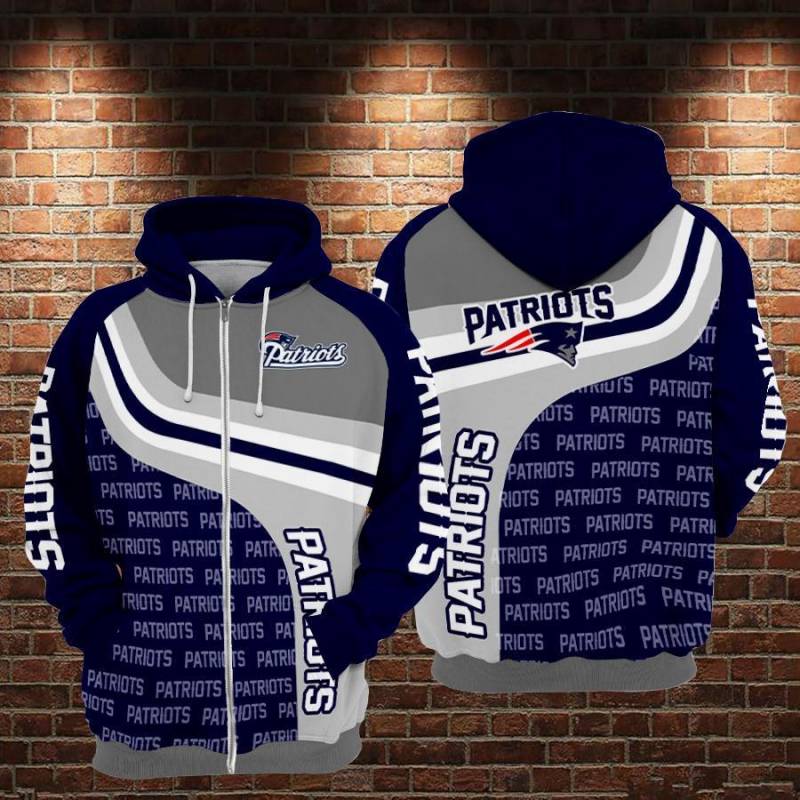 New England Patriots All Over Print Patriots Edition Limited With Soft Material Zip Up 3D Hoodies