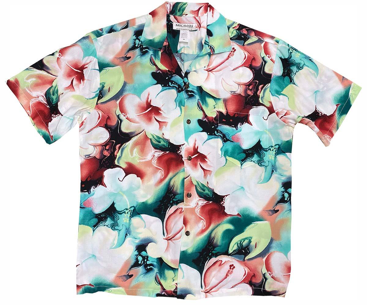 Water Flower Red Hawaii Shirt Made In Summer Beach Ha24597