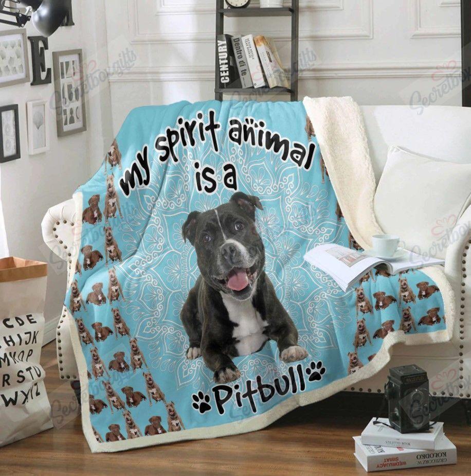 Pitbull Is My Spirit Animal Am2910465Cl Fleece Blanket