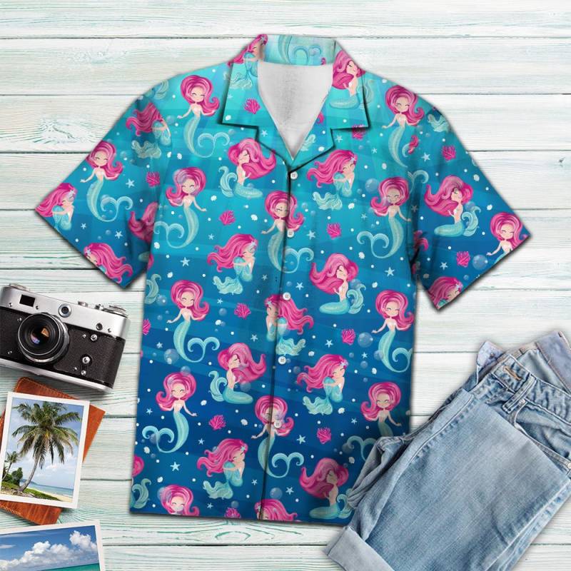 Mermaid And Sea Hawaii Shirt Ha100799