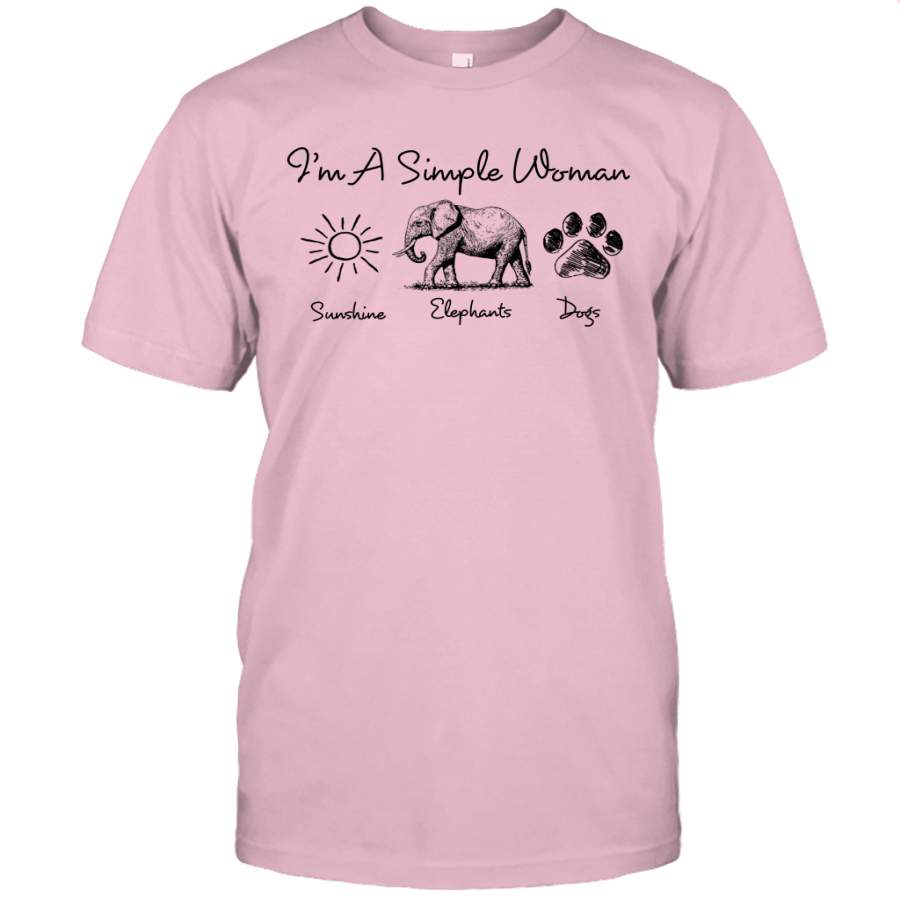 I’m A Simple Woman Sunshine Elephant Dog’s Paw Shirt