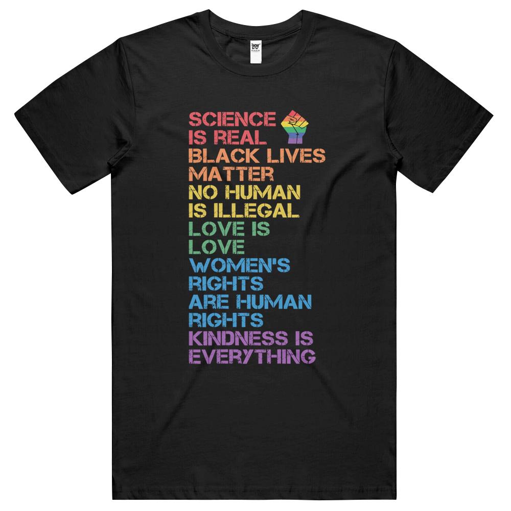 Science Is Real Black Lives Matter Rainbow Lgbt Pride Blm T Shirts