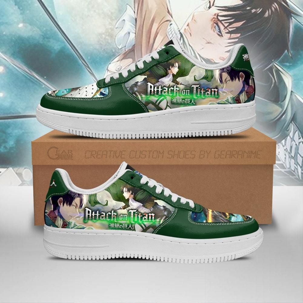 Levi Ackerman Attack On Titan Aot Air Force Shoes Sneakers Custom Anime