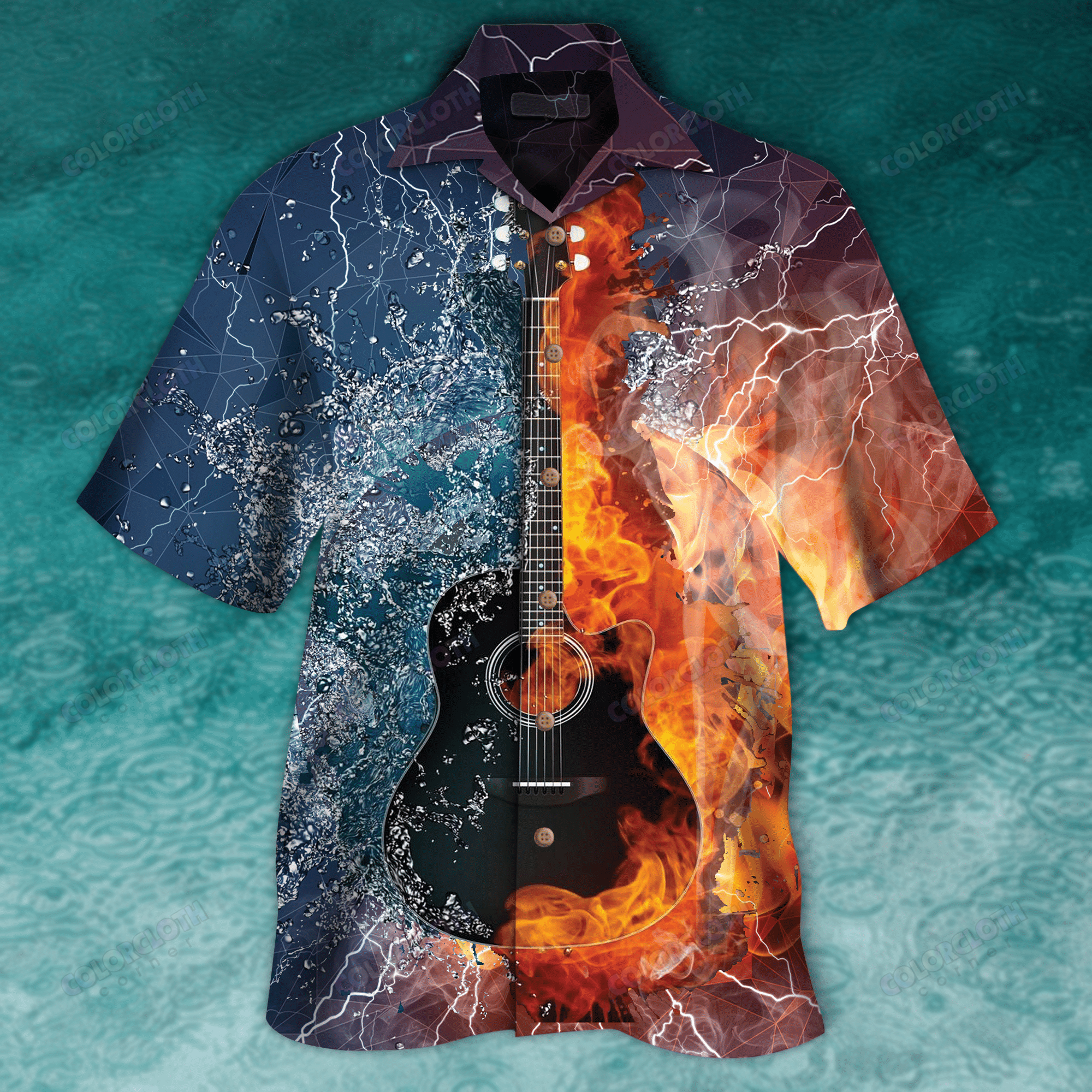 Guitar Fire Water Hawaii Shirt Hawaii For Hawaii Aloha Ha91171