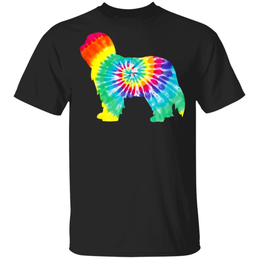 Tie Dye Bearded Collie  Hippie Dog Mom Retro Gift TShirt