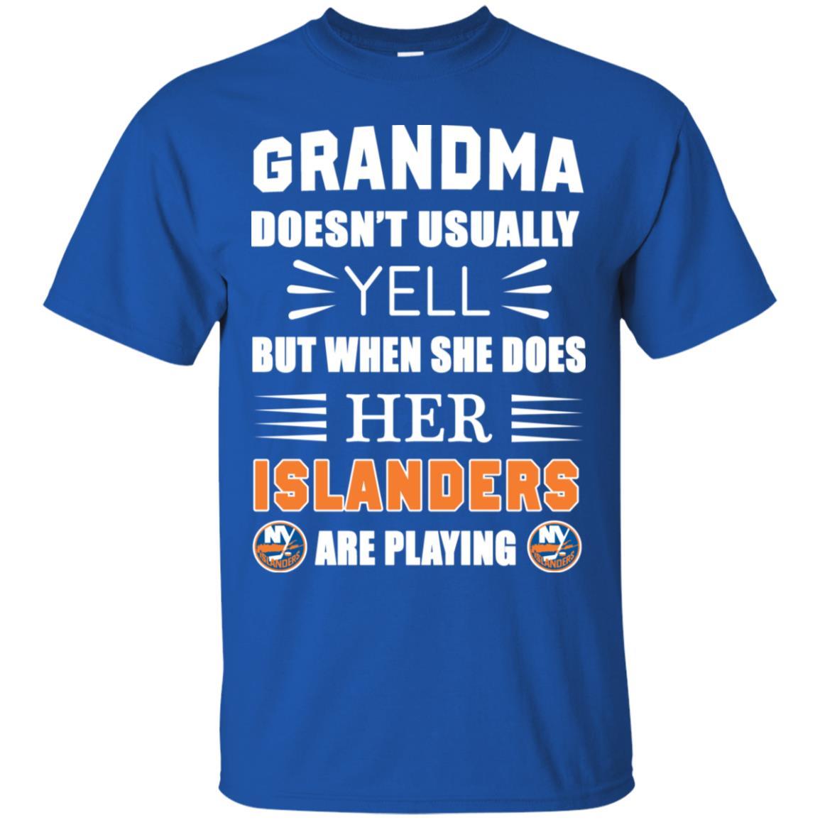 Cool Grandma Doesn’t Usually Yell She Does Her New York Islanders T Shirts