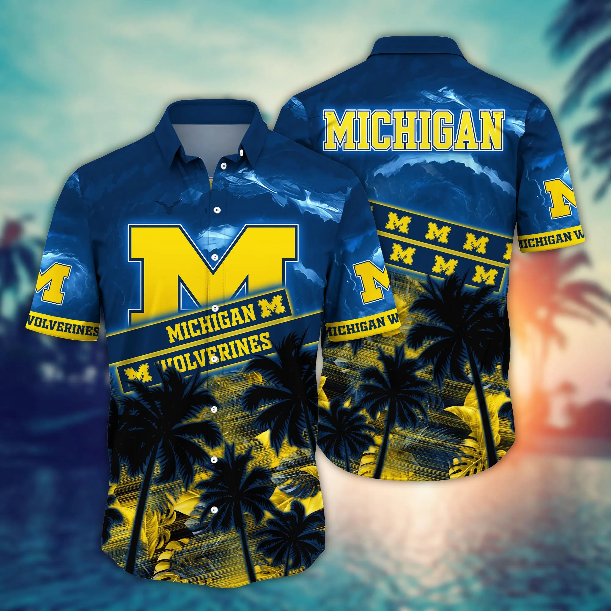 Michigan Wolverines NCCA Hawaiian Shirt July Aloha Shirt