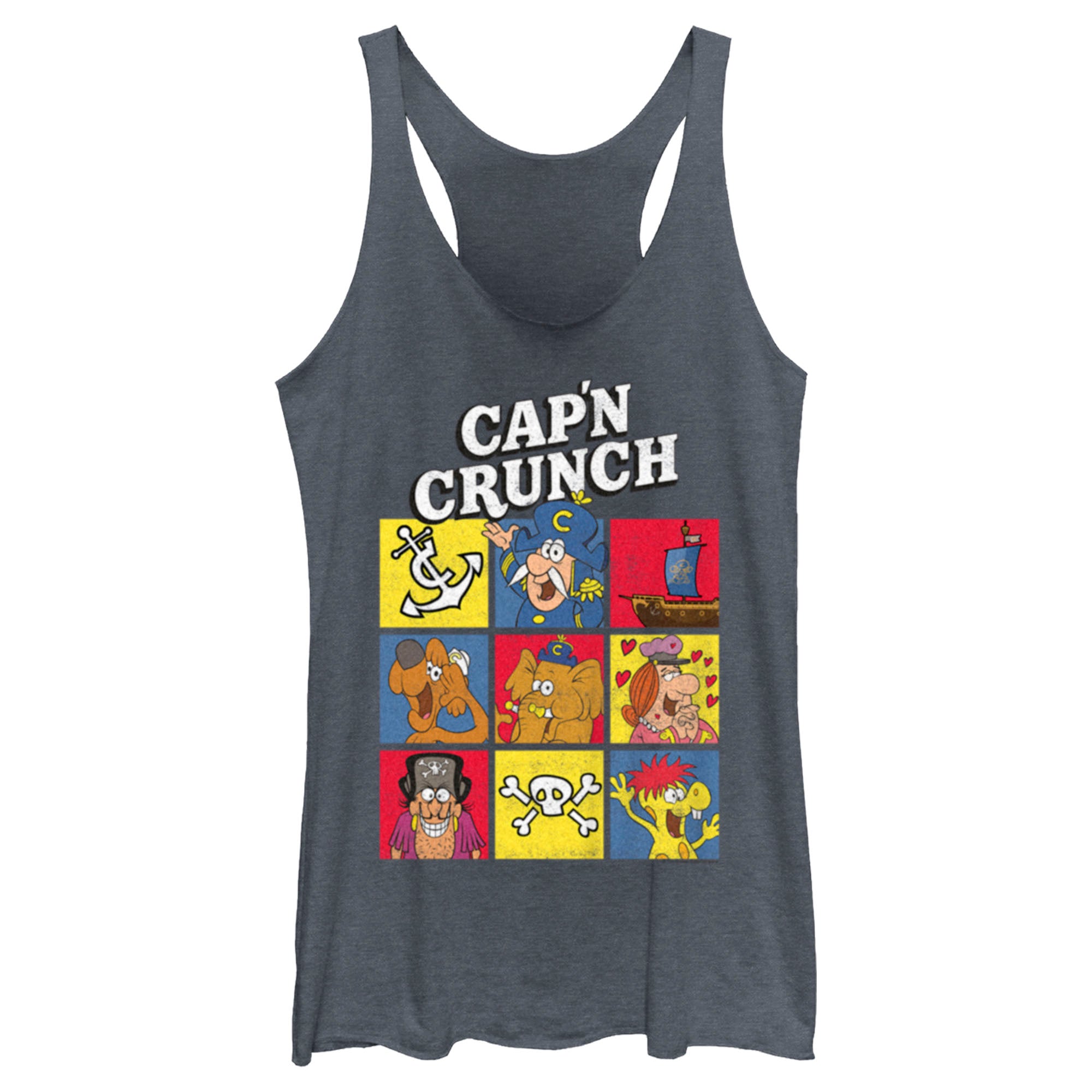 Women’S Cap’N Crunch Crew Squares Racerback Tank Top