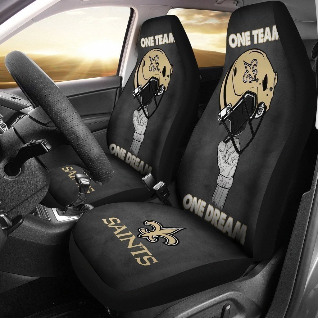 One Team One Dream New Orleans Saints Football Fan For Fan Gift Sku 2888 Car Seat Covers