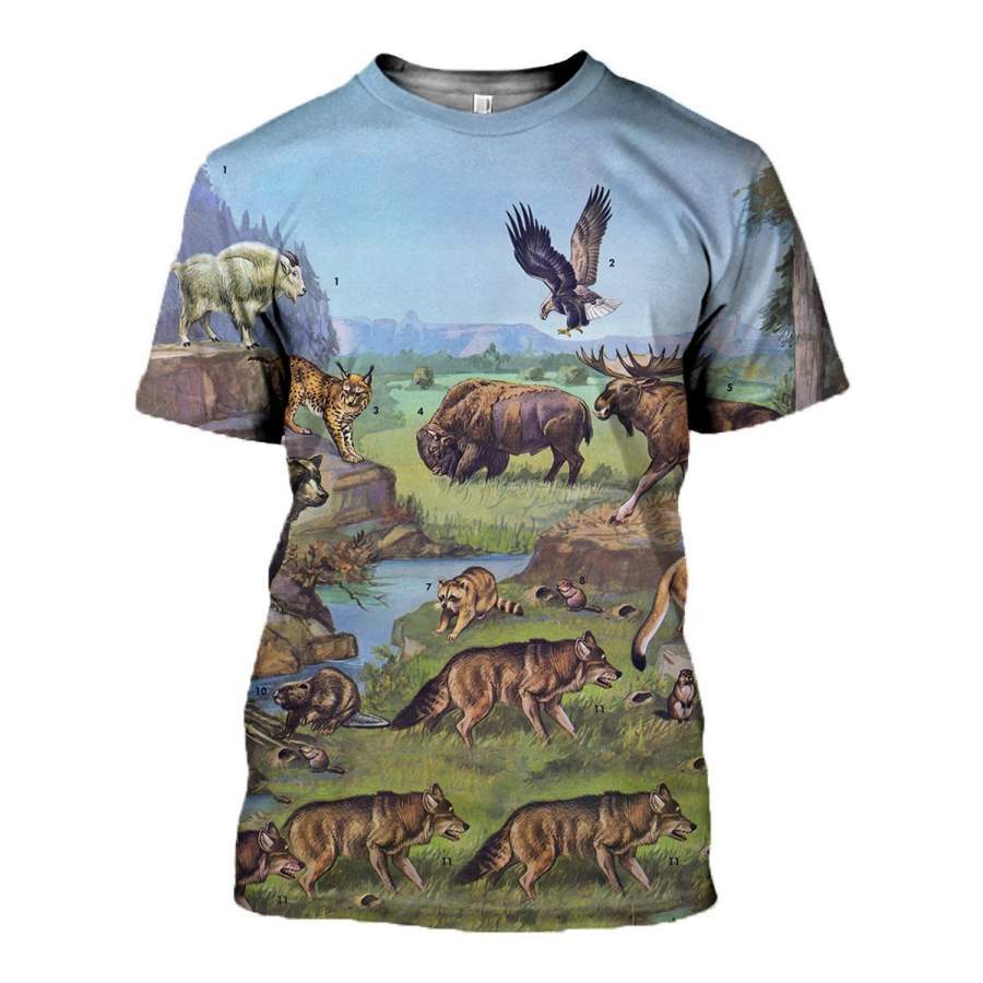 3D All Over Printed Hunting Animal Shirts and Shorts