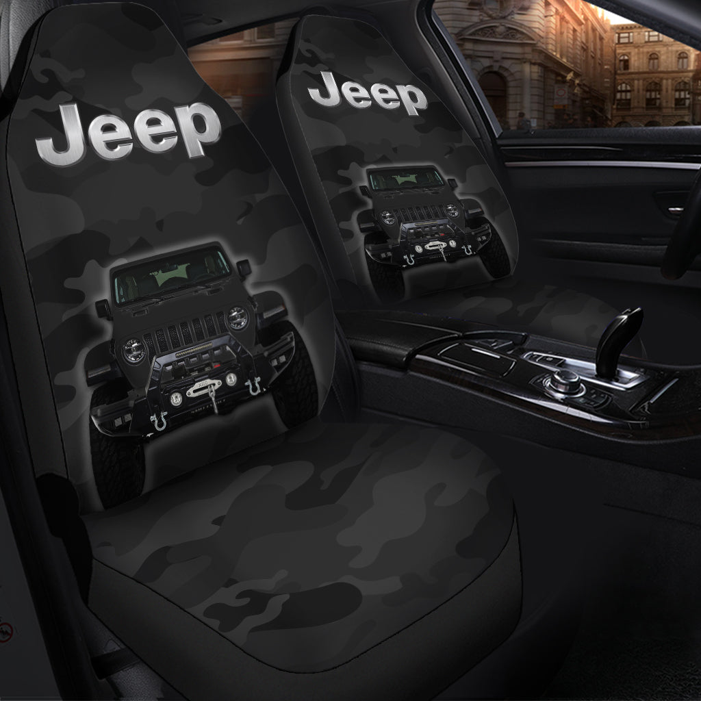 Black Jeep Camouflage Premium Custom Car Seat Covers Decor Protectors